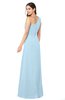 ColsBM Kimberly Ice Blue Vintage One Shoulder Sleeveless Half Backless Draped Plus Size Bridesmaid Dresses