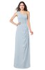 ColsBM Kimberly Illusion Blue Vintage One Shoulder Sleeveless Half Backless Draped Plus Size Bridesmaid Dresses