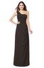 ColsBM Kimberly Java Vintage One Shoulder Sleeveless Half Backless Draped Plus Size Bridesmaid Dresses