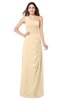 ColsBM Kimberly Marzipan Vintage One Shoulder Sleeveless Half Backless Draped Plus Size Bridesmaid Dresses