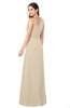 ColsBM Kimberly Novelle Peach Vintage One Shoulder Sleeveless Half Backless Draped Plus Size Bridesmaid Dresses