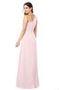 ColsBM Kimberly Petal Pink Vintage One Shoulder Sleeveless Half Backless Draped Plus Size Bridesmaid Dresses