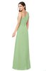 ColsBM Kimberly Sage Green Vintage One Shoulder Sleeveless Half Backless Draped Plus Size Bridesmaid Dresses