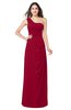 ColsBM Kimberly Scooter Vintage One Shoulder Sleeveless Half Backless Draped Plus Size Bridesmaid Dresses