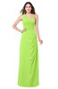 ColsBM Kimberly Sharp Green Vintage One Shoulder Sleeveless Half Backless Draped Plus Size Bridesmaid Dresses
