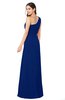 ColsBM Kimberly Sodalite Blue Vintage One Shoulder Sleeveless Half Backless Draped Plus Size Bridesmaid Dresses