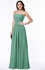 ColsBM Janelle Beryl Green Modern Zip up Chiffon Floor Length Pleated Plus Size Bridesmaid Dresses
