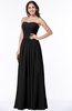 ColsBM Janelle Black Modern Zip up Chiffon Floor Length Pleated Plus Size Bridesmaid Dresses