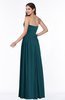 ColsBM Janelle Blue Green Modern Zip up Chiffon Floor Length Pleated Plus Size Bridesmaid Dresses