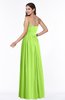 ColsBM Janelle Bright Green Modern Zip up Chiffon Floor Length Pleated Plus Size Bridesmaid Dresses