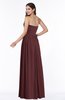 ColsBM Janelle Burgundy Modern Zip up Chiffon Floor Length Pleated Plus Size Bridesmaid Dresses
