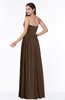 ColsBM Janelle Chocolate Brown Modern Zip up Chiffon Floor Length Pleated Plus Size Bridesmaid Dresses