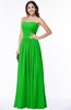 ColsBM Janelle Classic Green Modern Zip up Chiffon Floor Length Pleated Plus Size Bridesmaid Dresses