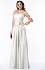 ColsBM Janelle Cloud White Modern Zip up Chiffon Floor Length Pleated Plus Size Bridesmaid Dresses