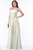 ColsBM Janelle Cream Modern Zip up Chiffon Floor Length Pleated Plus Size Bridesmaid Dresses