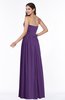 ColsBM Janelle Dark Purple Modern Zip up Chiffon Floor Length Pleated Plus Size Bridesmaid Dresses