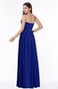 ColsBM Janelle Electric Blue Modern Zip up Chiffon Floor Length Pleated Plus Size Bridesmaid Dresses