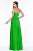 ColsBM Janelle Jasmine Green Modern Zip up Chiffon Floor Length Pleated Plus Size Bridesmaid Dresses