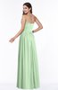 ColsBM Janelle Light Green Modern Zip up Chiffon Floor Length Pleated Plus Size Bridesmaid Dresses