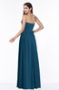 ColsBM Janelle Moroccan Blue Modern Zip up Chiffon Floor Length Pleated Plus Size Bridesmaid Dresses