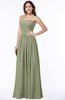 ColsBM Janelle Moss Green Modern Zip up Chiffon Floor Length Pleated Plus Size Bridesmaid Dresses