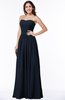 ColsBM Janelle Navy Blue Modern Zip up Chiffon Floor Length Pleated Plus Size Bridesmaid Dresses