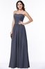 ColsBM Janelle Nightshadow Blue Modern Zip up Chiffon Floor Length Pleated Plus Size Bridesmaid Dresses