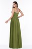 ColsBM Janelle Olive Green Modern Zip up Chiffon Floor Length Pleated Plus Size Bridesmaid Dresses