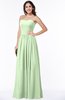 ColsBM Janelle Pale Green Modern Zip up Chiffon Floor Length Pleated Plus Size Bridesmaid Dresses