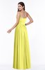 ColsBM Janelle Pale Yellow Modern Zip up Chiffon Floor Length Pleated Plus Size Bridesmaid Dresses