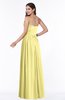 ColsBM Janelle Pastel Yellow Modern Zip up Chiffon Floor Length Pleated Plus Size Bridesmaid Dresses