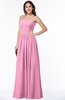ColsBM Janelle Pink Modern Zip up Chiffon Floor Length Pleated Plus Size Bridesmaid Dresses