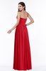 ColsBM Janelle Red Modern Zip up Chiffon Floor Length Pleated Plus Size Bridesmaid Dresses