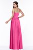 ColsBM Janelle Rose Pink Modern Zip up Chiffon Floor Length Pleated Plus Size Bridesmaid Dresses