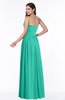 ColsBM Janelle Viridian Green Modern Zip up Chiffon Floor Length Pleated Plus Size Bridesmaid Dresses