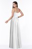 ColsBM Janelle White Modern Zip up Chiffon Floor Length Pleated Plus Size Bridesmaid Dresses