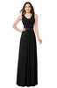 ColsBM Kelly Black Glamorous A-line Zip up Chiffon Sash Plus Size Bridesmaid Dresses