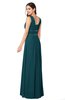 ColsBM Kelly Blue Green Glamorous A-line Zip up Chiffon Sash Plus Size Bridesmaid Dresses