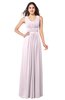 ColsBM Kelly Blush Glamorous A-line Zip up Chiffon Sash Plus Size Bridesmaid Dresses