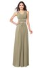ColsBM Kelly Candied Ginger Glamorous A-line Zip up Chiffon Sash Plus Size Bridesmaid Dresses