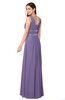 ColsBM Kelly Chalk Violet Glamorous A-line Zip up Chiffon Sash Plus Size Bridesmaid Dresses