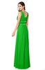 ColsBM Kelly Classic Green Glamorous A-line Zip up Chiffon Sash Plus Size Bridesmaid Dresses