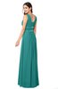 ColsBM Kelly Emerald Green Glamorous A-line Zip up Chiffon Sash Plus Size Bridesmaid Dresses