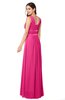 ColsBM Kelly Fandango Pink Glamorous A-line Zip up Chiffon Sash Plus Size Bridesmaid Dresses