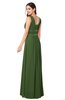 ColsBM Kelly Garden Green Glamorous A-line Zip up Chiffon Sash Plus Size Bridesmaid Dresses
