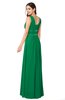 ColsBM Kelly Green Glamorous A-line Zip up Chiffon Sash Plus Size Bridesmaid Dresses