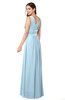 ColsBM Kelly Ice Blue Glamorous A-line Zip up Chiffon Sash Plus Size Bridesmaid Dresses