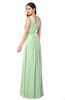 ColsBM Kelly Light Green Glamorous A-line Zip up Chiffon Sash Plus Size Bridesmaid Dresses