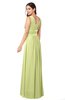 ColsBM Kelly Lime Green Glamorous A-line Zip up Chiffon Sash Plus Size Bridesmaid Dresses
