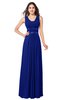 ColsBM Kelly Nautical Blue Glamorous A-line Zip up Chiffon Sash Plus Size Bridesmaid Dresses